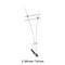 'Antenna, vertically mounted; dimensions 300 mm x 62 mm; two metal rods connected with mounting bracket and cable connection; suitable for wireless communication.'