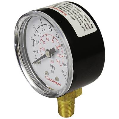 Norgren Manometer 18-013-025  Connector (pressure gauge): Bottom  0 up to 4 bar External thread R1/8 1 pc(s)