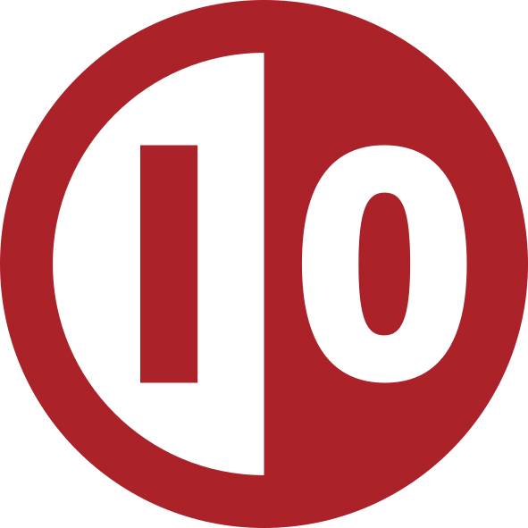 Red circular logo with a white vertical bar on the left and a white lowercase o on the right.