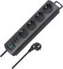 Brennenstuhl 1153300124 Power strip (+ switch) 4x Black PG connector 1 pc(s)