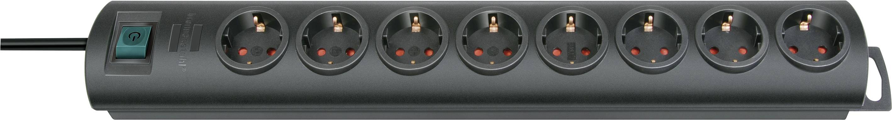 Brennenstuhl 1153300128 Power strip (+ switch) 8x Black PG connector 1 pc(s)