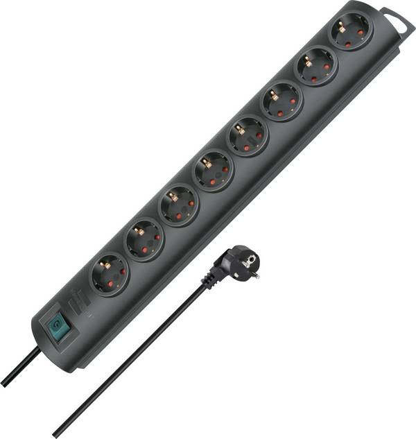Brennenstuhl 1153300128 Power strip (+ switch) 8x Black PG connector 1 pc(s)