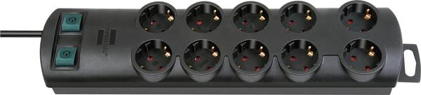 Brennenstuhl 1153300120 Power strip (+ switch) 10x Black PG connector 1 pc(s)