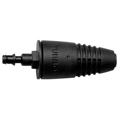 A black turbo nozzle for high-pressure cleaners. The cylindrical attachment has a ribbed design for better grip.