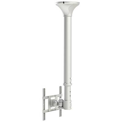 Long, white metal cylinder with wall mounting, likely part of a technical device or installation.