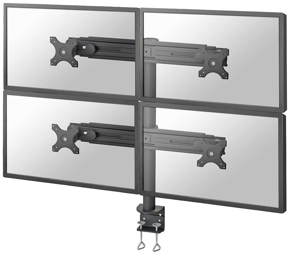 Neomounts FPMA-D700D4 4x Monitor desk mount 48,3 cm (19) - 76,2 cm (30) Black Height-adjustable, Tiltable, Swivelling, Swivelling