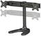 'Dual Monitor Stand, black, height-adjustable with rotatable arms, suitable for two monitors side by side.'