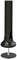 Black metal post with a round base and fixing screw, suitable for installation in various environments.