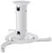 White universal ceiling mount for projectors, adjustable with three arms and a central tube for cable management.