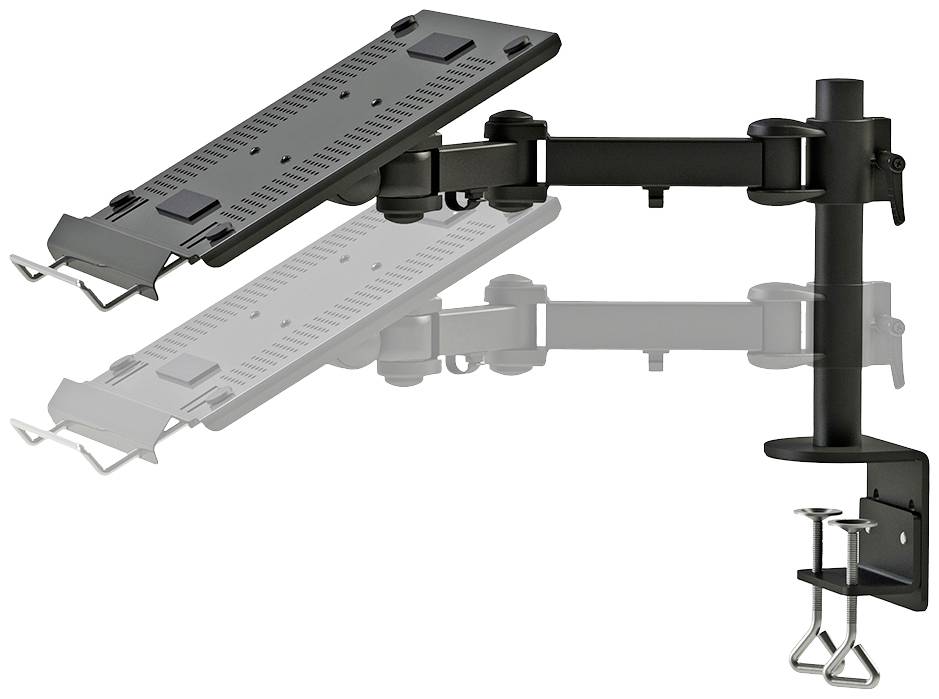 Laptop Stand for Attaching to a Table; Adjustable Arm for Flexible Positioning. Ideal for Optimising the Workspace.