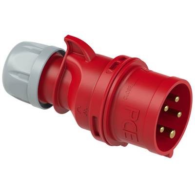 CEE plug, 400 V, 16 A, red, 5-pin