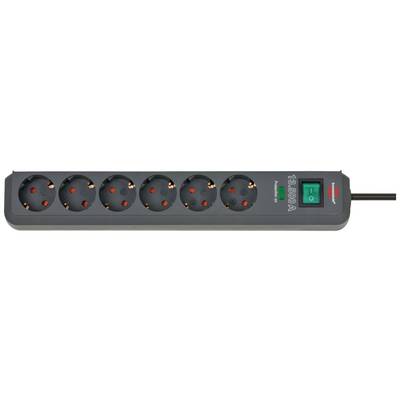 Image of Brennenstuhl 1159700015 Surge protection power strip 6x Black PG connector 1 pc(s)