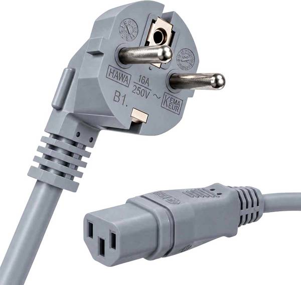 HAWA 1008233 C13/C14 appliances Cable Grey 2.50 m