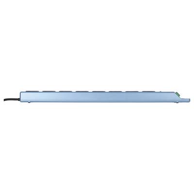 A long blue cylindrical tube or rod, shown horizontally against a white background.
