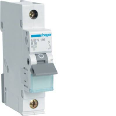 Hager MBN116  Circuit breaker    1-pin 16 A  
