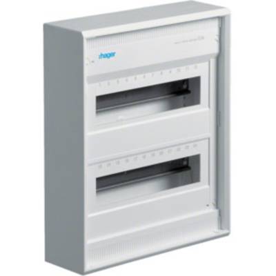   Hager  VA24CN    Switchboard cabinet  Surface-mount  No. of partitions = 24  No. of rows = 2  Content 1 pc(s)