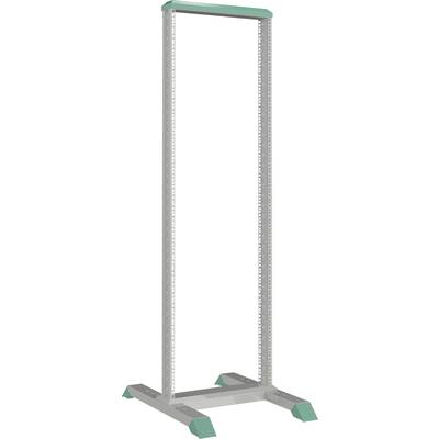 Metal rack frame with high construction, suitable for rackmounting devices. It features an open structure without side panels.