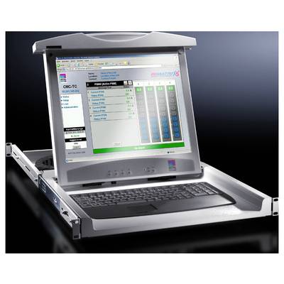 A laptop with an open keyboard and screen displaying an interface for managing matrix configurations.