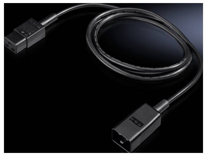 Rittal Current Cable extension [1x IEC C20 plug - 1x IEC C19 socket ] 1.80 m Black-0