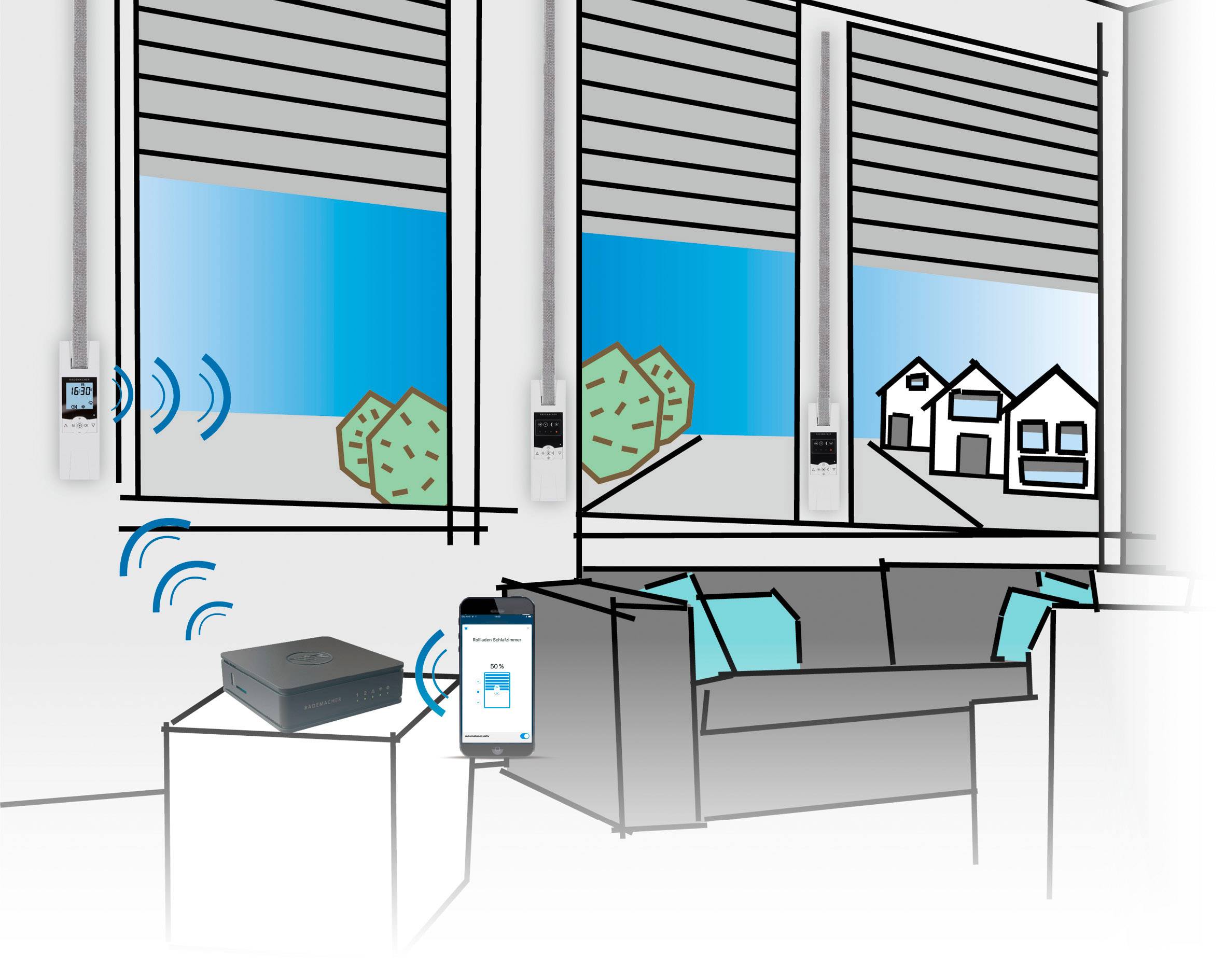 Rademacher 16236019 RolloTron Comfort Plus Electric belt winder 23 mm Tensile force (max.) 60 kg Flush mount-2