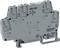 'WAGO 859-302 relay module, input: DC 5V, output: AC 250V, 5A. Grey casing with multiple connection terminals and printed electrical diagram.'