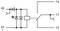 Diagram of an electronic relay circuit with connections at A1 (+), A2 (-), and output at 11, 12, and 14. Includes a diode and LED indicator.