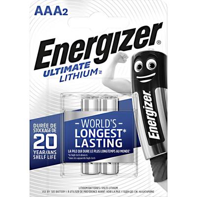 'Energizer Ultimate Lithium AA Battery Pack. Promoted as the world's longest-lasting with 20 years of storage life.'