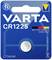 A VARTA CR1225 lithium battery in a blue packaging with a child safety warning. Text: 'BATTERY EXPERTS SINCE 1887'.