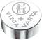 'VARTA V12GA' button cell with warning symbols; diameter approx. 1.1 cm.