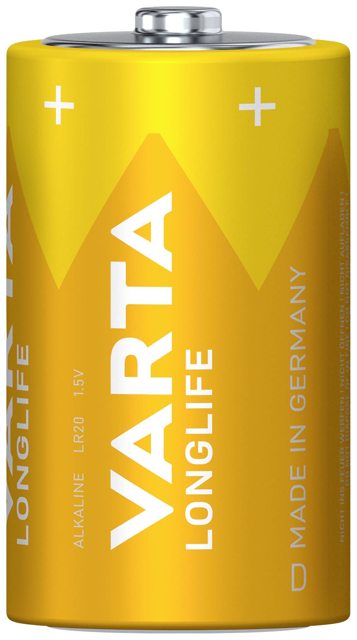 Image of Varta LONGLIFE D Bli 2 D battery Alkali-manganese 15800 mAh 1.5 V 2 pc(s)
