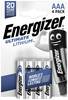 Energizer Ultimate FR03 AAA battery Lithium 1250 mAh 1.5 V 4 pc(s)