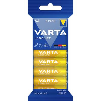 Varta LONGLIFE AA Folie 8 AA battery Alkali-manganese 2800 mAh 1.5 V 8 pc(s)