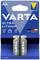 Two AA Varta Ultra Lithium batteries in a blue package, suitable for cameras, torches and electronic devices.