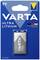 Packaging for a 9-Volt VARTA Ultra Lithium Battery. Contains the company logo and the slogan 'Battery Experts Since 1887'.