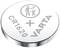 'CR1620' button cell by VARTA, silver round design with a symbol warning against children swallowing it.