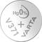 Round VARTA button cell battery with the inscription 'Hg 0%', 'V371' and 'VARTA'.