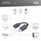 DisplayPort Adapter/Converter shows connection options: Monitor, Projector, TV, Laptop, Computer. Supports Full HD and DisplayPort 1.1.