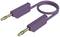A purple cable with two identical plug ends featuring gold contacts. The cable is bent in a circular loop.