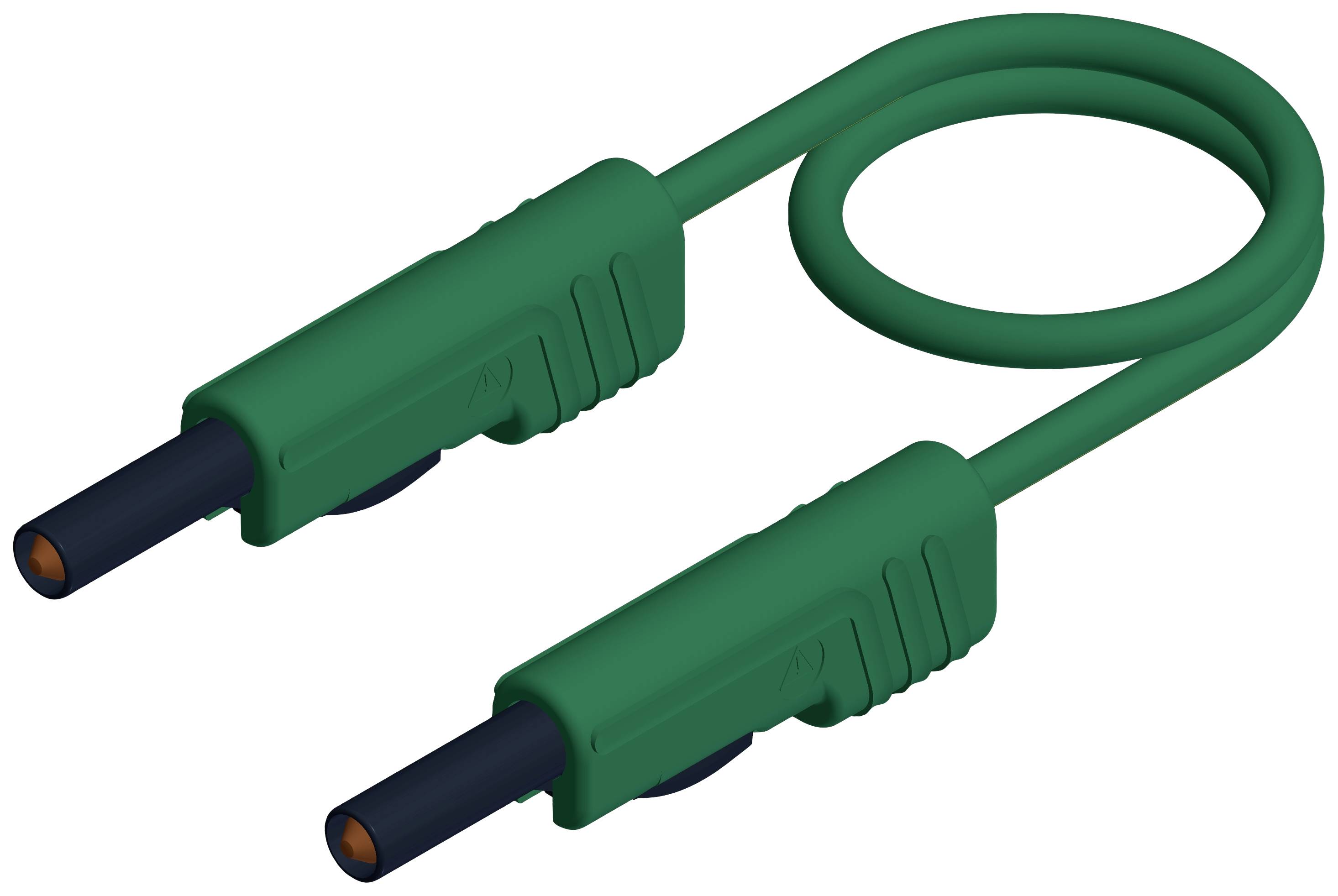 Green test lead with two black connectors, typically used for electrical measurements.