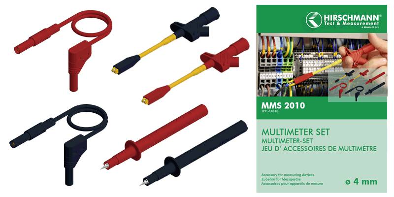 Hirschmann Test & Measurement MMS 2010 Safety test lead et Banana jack 4 mm Banana jack 4 mm 1.00 m Black, Red 1 pc(s)