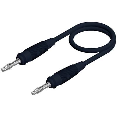 Black audio cable with two plugs at the ends, used for connecting audio devices.