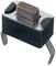 A small, rectangular black electrical switch with metallic connections, commonly used for controlling electrical devices.