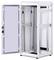 White, open server rack with metal frame, suitable for installing technical components in a data centre.