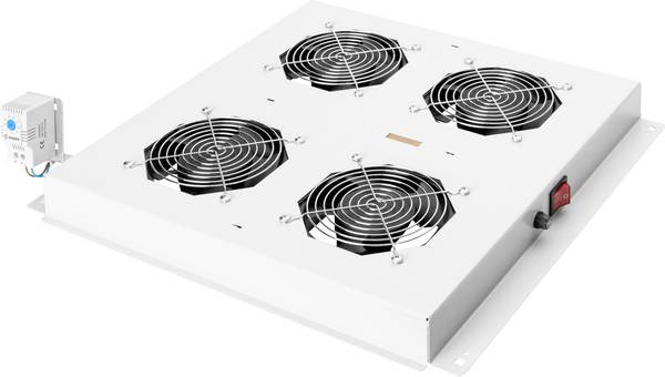 Digitus DN-19 FAN-4-N 19 inch 4 x Server rack cabinet fan with switch Grey-white (RAL 7035)