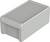Grey rectangular plastic container with a removable lid, suitable for storing small items.