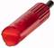 Red plastic key with a ridged handle and arrow. It is used for quickly and easily opening specific locks.