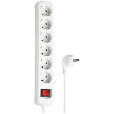 Image of Hama 00030530 Power strip (+ switch) 6x White PG connector 1 pc(s)