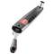 A digital torque wrench tool, black with a red logo, shows a tapered end for precise torque measurement.