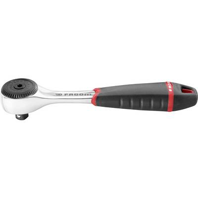 A silver spanner with a black and red handle, suitable for mechanical work.