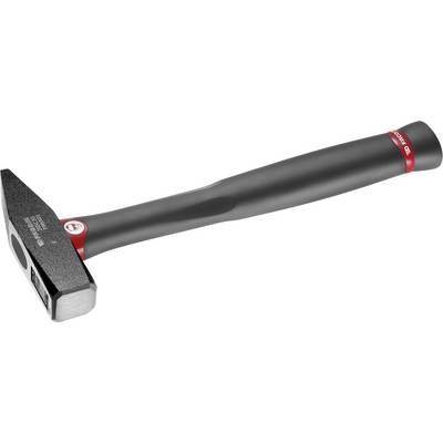 A black hammer with a red ring on the handle, suitable for craftwork.